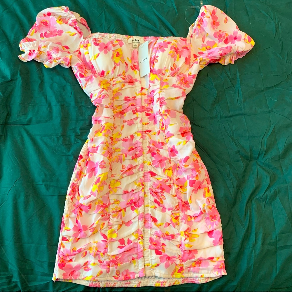 Mini summer flower dress Size L